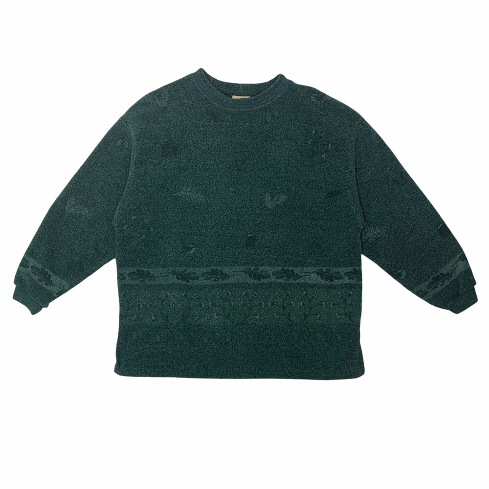 Vintage Artisans Dark Green Oversized Sweater